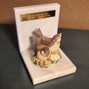 Sparrow Club Marble Bookend, EUC, VTG